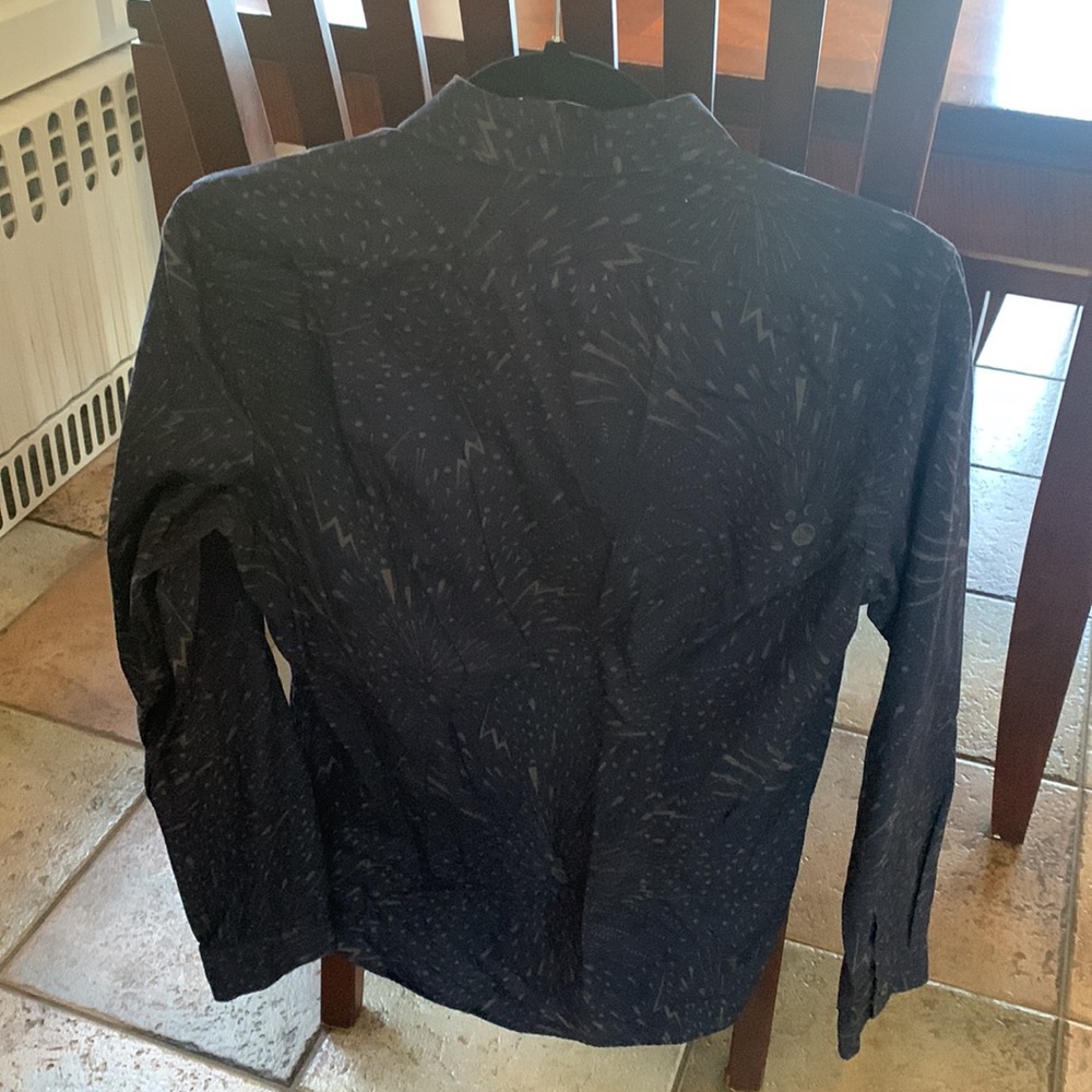 Paul Smith Navy Patterned Button Down, Size Small - image 2